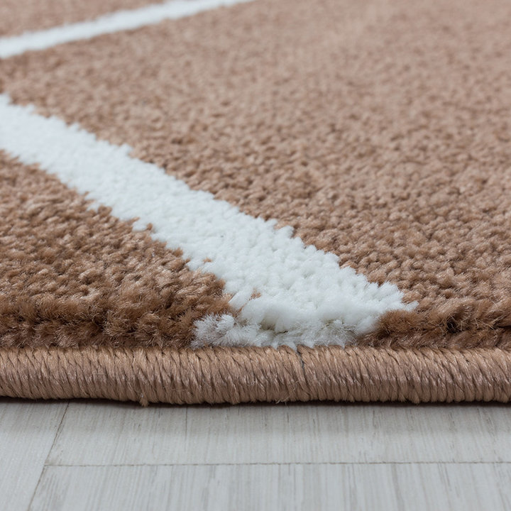 Laagpolig vloerkleed - Smoothly Weave Bruin/Wit - 3