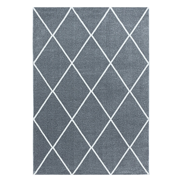 Laagpolig vloerkleed - Smoothly Lines Grijs/Wit - 1