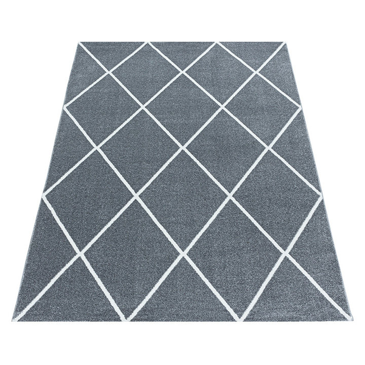 Laagpolig vloerkleed - Smoothly Lines Grijs/Wit - 2