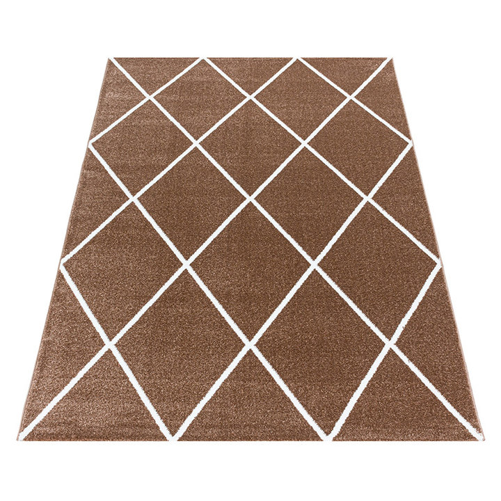 Laagpolig vloerkleed - Smoothly Lines Bruin/Wit - 2
