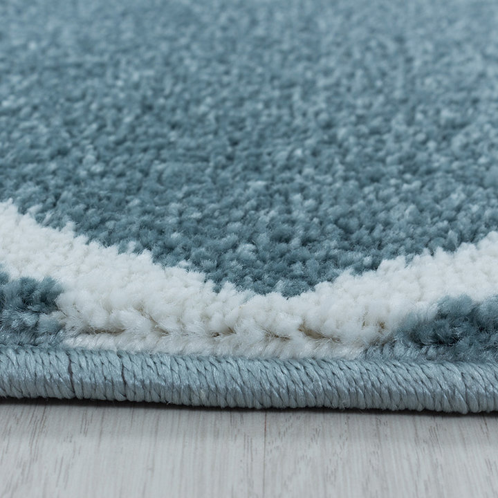 Laagpolig vloerkleed - Smoothly Lines Blauw/Wit - 3