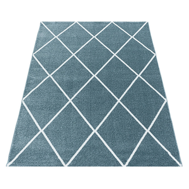Laagpolig vloerkleed - Smoothly Lines Blauw/Wit - 2