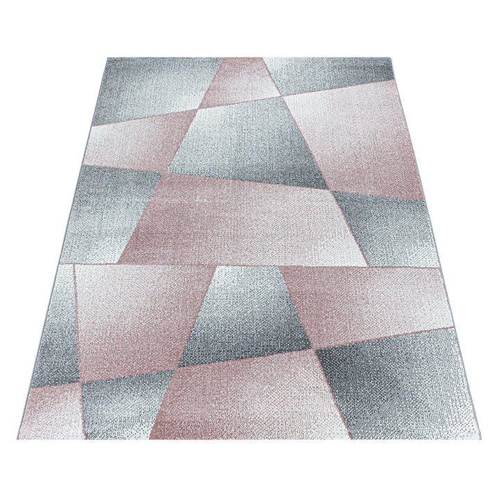 Laagpolig vloerkleed - Smoothly Design Roze/Grijs - 2