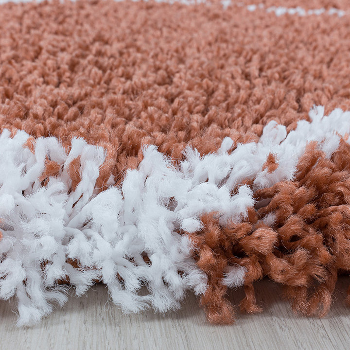Rond berber vloerkleed - Agadir Lines Terra/Creme - 2