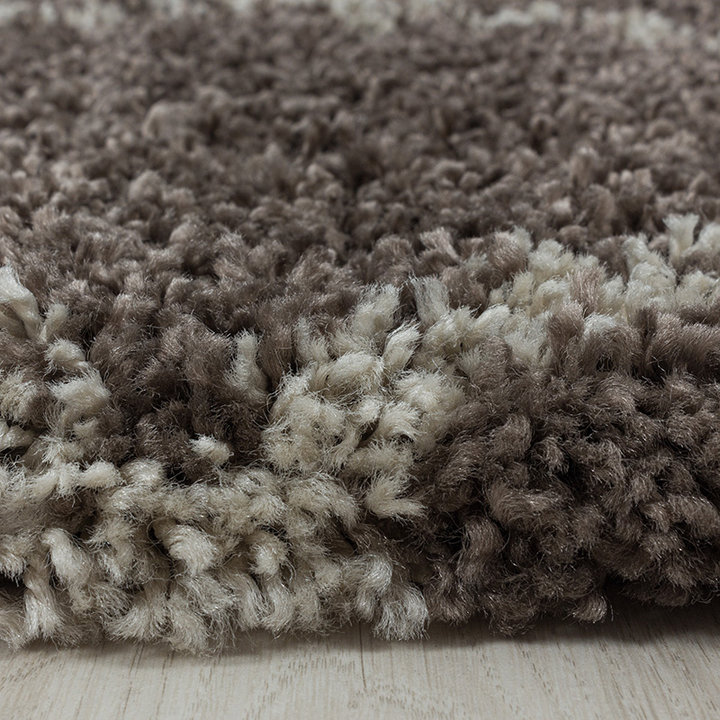 Rond berber vloerkleed - Agadir Lines Taupe/Creme - 2