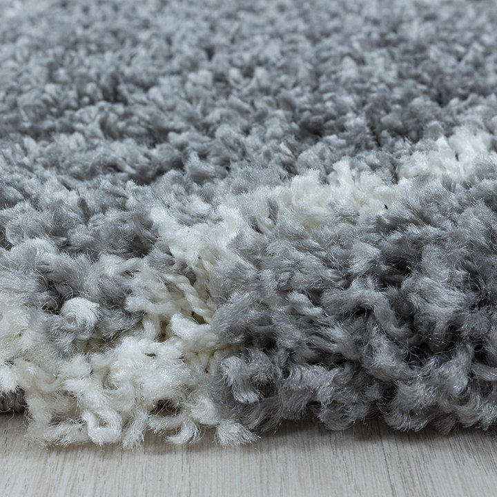 Rond berber vloerkleed - Agadir Lines Grijs/Creme - 3