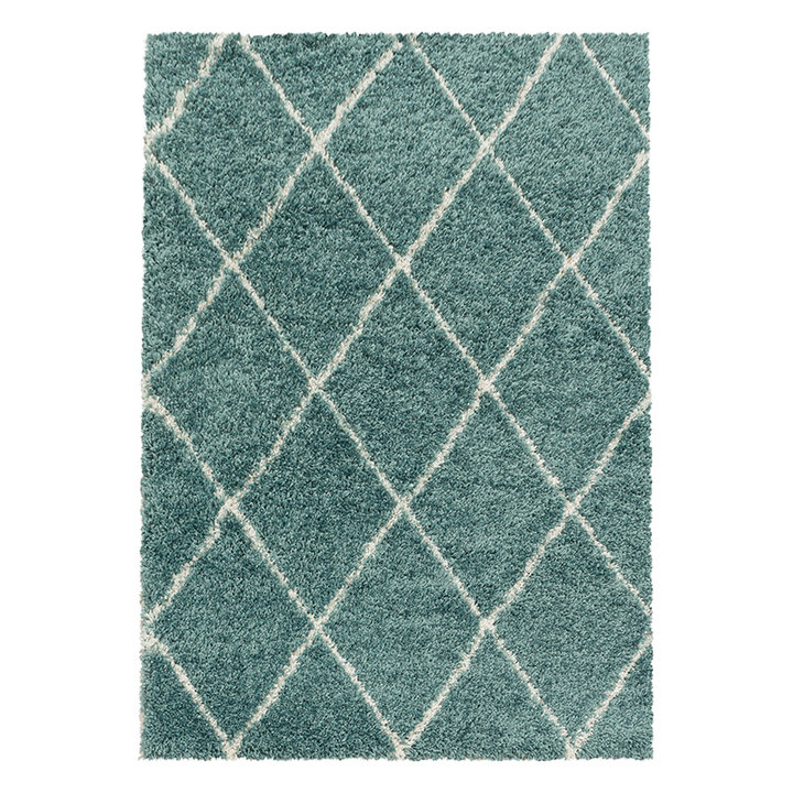 Berber vloerkleed - Agadir Lines Blauw/Creme - 1