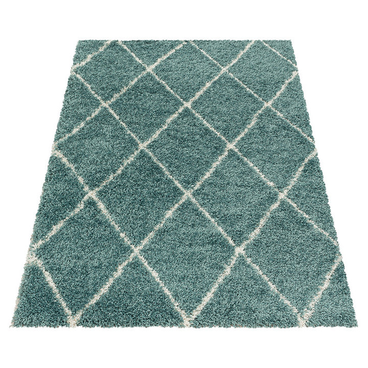 Berber vloerkleed - Agadir Lines Blauw/Creme - 2