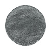 Rond hoogpolig vloerkleed - Fuzzy Grijs - thumbnail