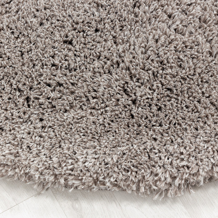 Rond hoogpolig vloerkleed - Fuzzy Beige - 2