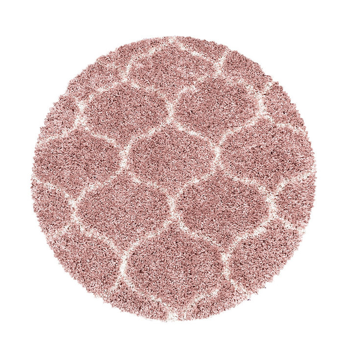 Rond berber vloerkleed - Agadir Circle Roze Creme