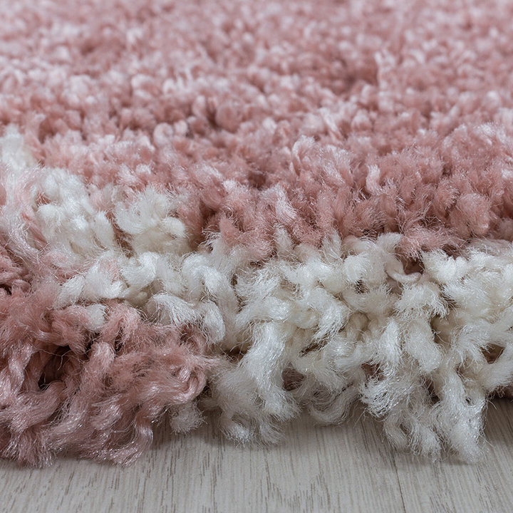 Rond berber vloerkleed - Agadir Circle Roze/Creme - 2