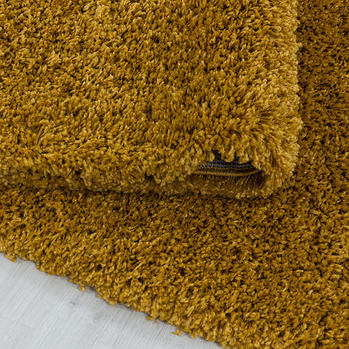 Hoogpolig vloerkleed - Softy Geel/Goud - 5