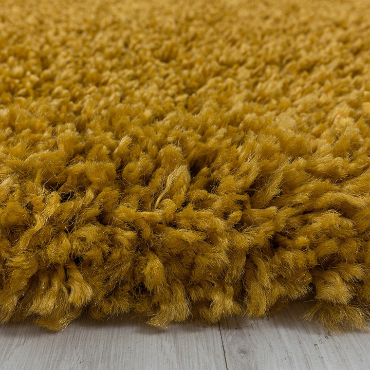 Hoogpolig vloerkleed - Softy Geel/Goud - 3