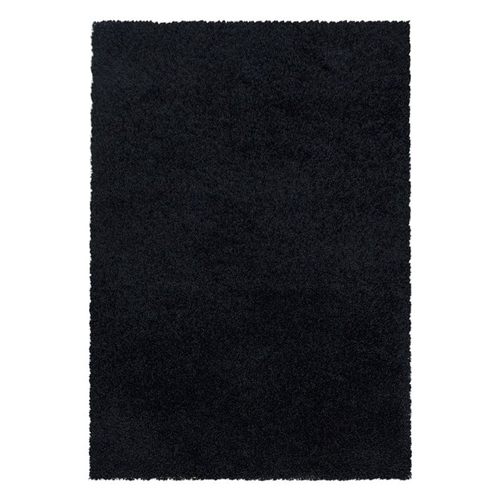 Hoogpolig vloerkleed - Softy Zwart - 1
