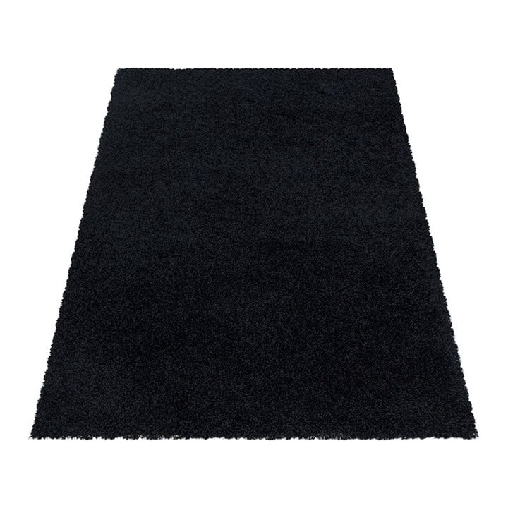 Hoogpolig vloerkleed - Softy Zwart - 2