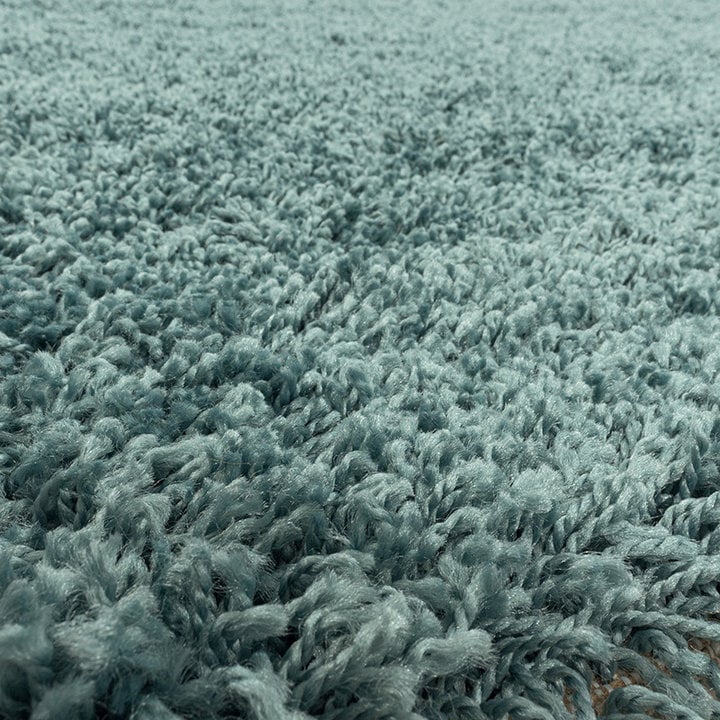 Rond hoogpolig vloerkleed - Softy Blauw/Groen - 1