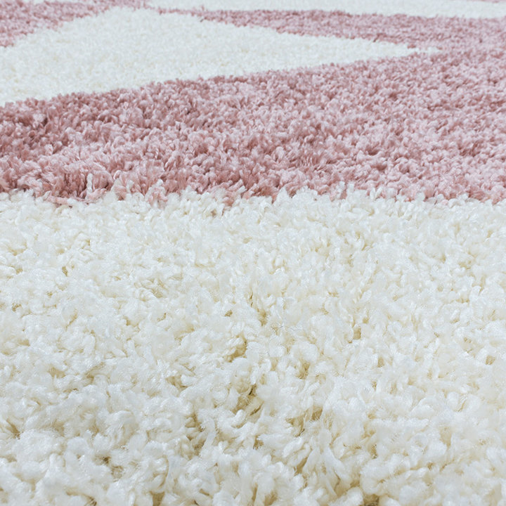Hoogpolig vloerkleed - Tuggy Roze - 4