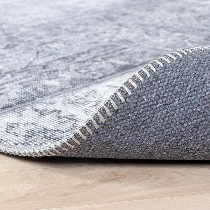 Vintage patchwork vloerkleed - Estate Grijs - 7