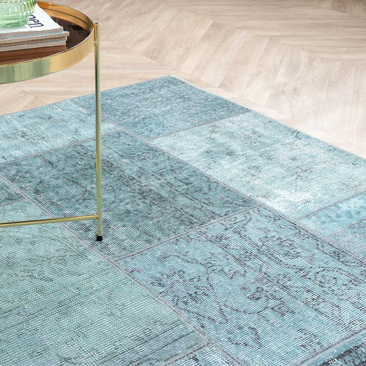 Patchwork Vloerkleed - Estate Blauw/Groen - 4