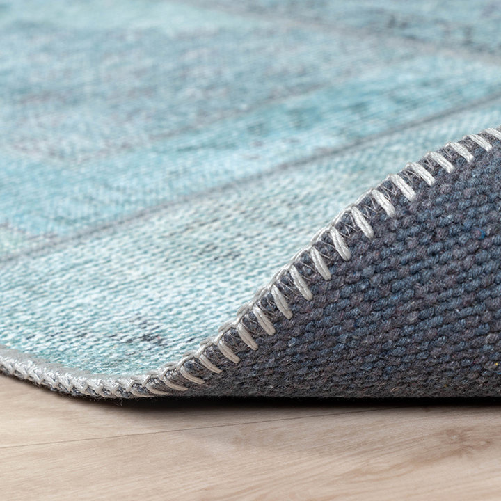 Patchwork Vloerkleed - Estate Blauw/Groen - 7