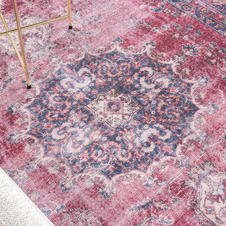 Vintage Vloerkleed - Estate Medaillon Bordeauxrood - 5
