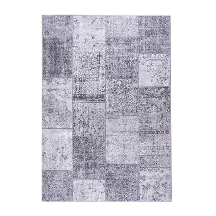 Vintage patchwork vloerkleed - Estate Grijs - 1