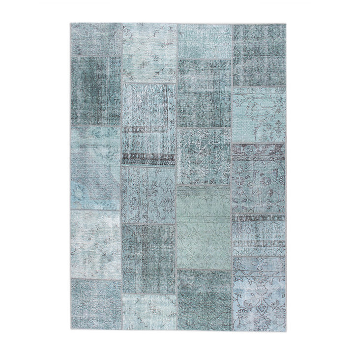 Patchwork Vloerkleed - Estate Blauw/Groen - 1