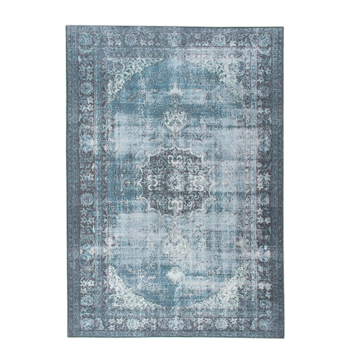 Vintage vloerkleed - Estate Medaillon Blauw/Groen - 1