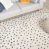 Hoogpolig vloerkleed - Grand Dots Creme/Zwart - thumbnail 2