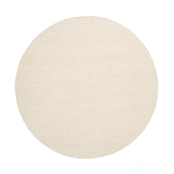 Rond wollen vloerkleed - Feline Wit - 1