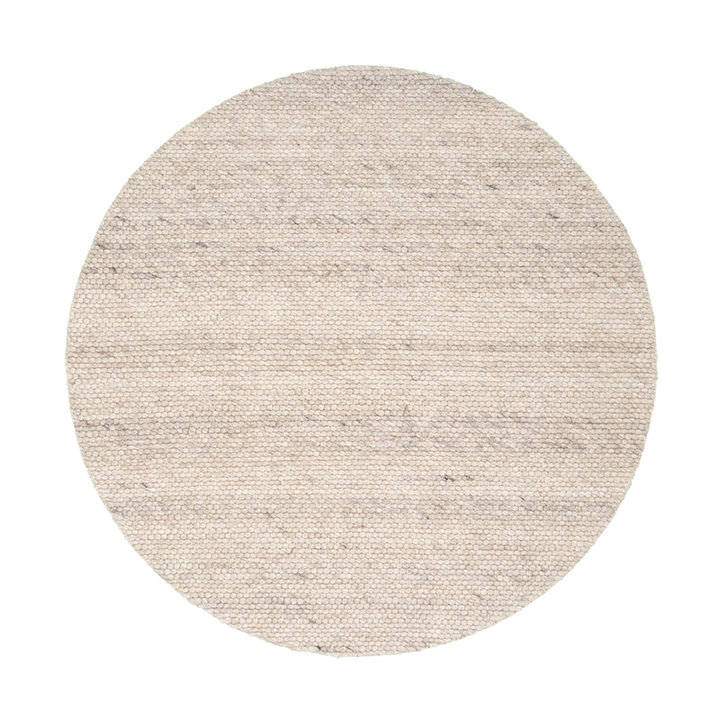 Rond wollen vloerkleed - Feline Wit/Gemeleerd - 1