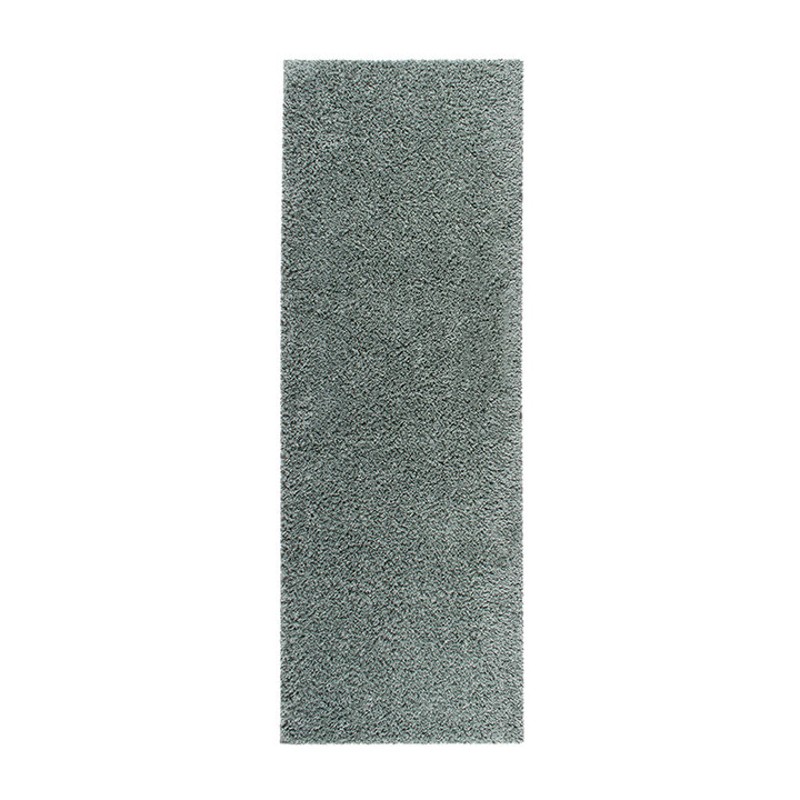 Hoogpolige Loper - Solid Blauw/Groen - 1