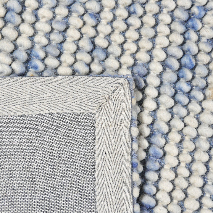 Wol bolletjesvloerkleed - Madeleine Blauw/Beige - 2