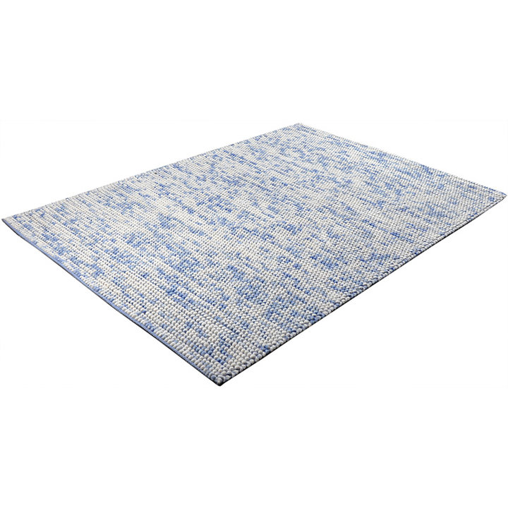 Wol bolletjesvloerkleed - Madeleine Blauw/Beige - 1