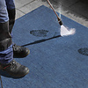 Buitenkleed - Twin Solid Blauw/Creme