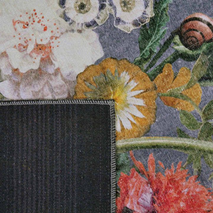 Bloemen vloerkleed - Fleur Grijs - 4