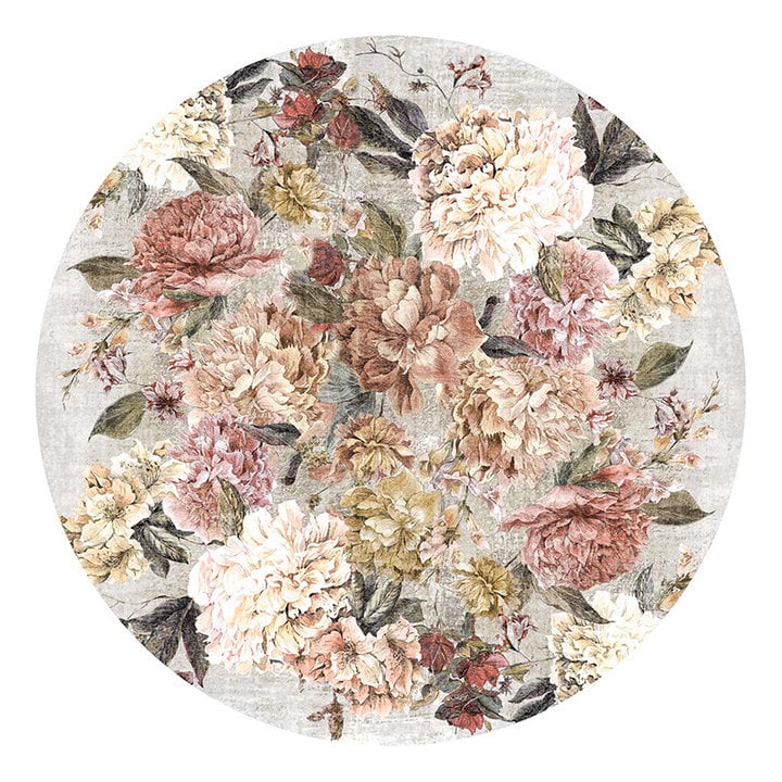 Rond Bloemen vloerkleed - Fleur Multi