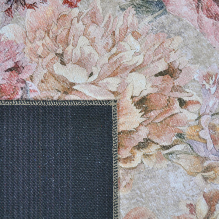Rond Bloemen vloerkleed - Fleur Multi - 3