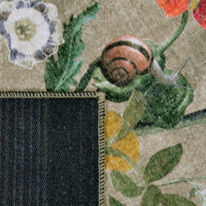 Bloemen vloerkleed - Fleur Beige/Multi - 4