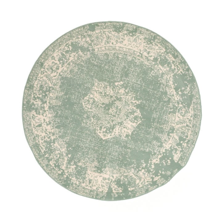 Rond vintage vloerkleed - Wonder Groen - 1