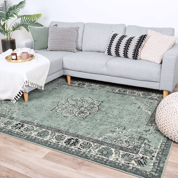 Vintage vloerkleed - Wonder Groen/Zwart - 7