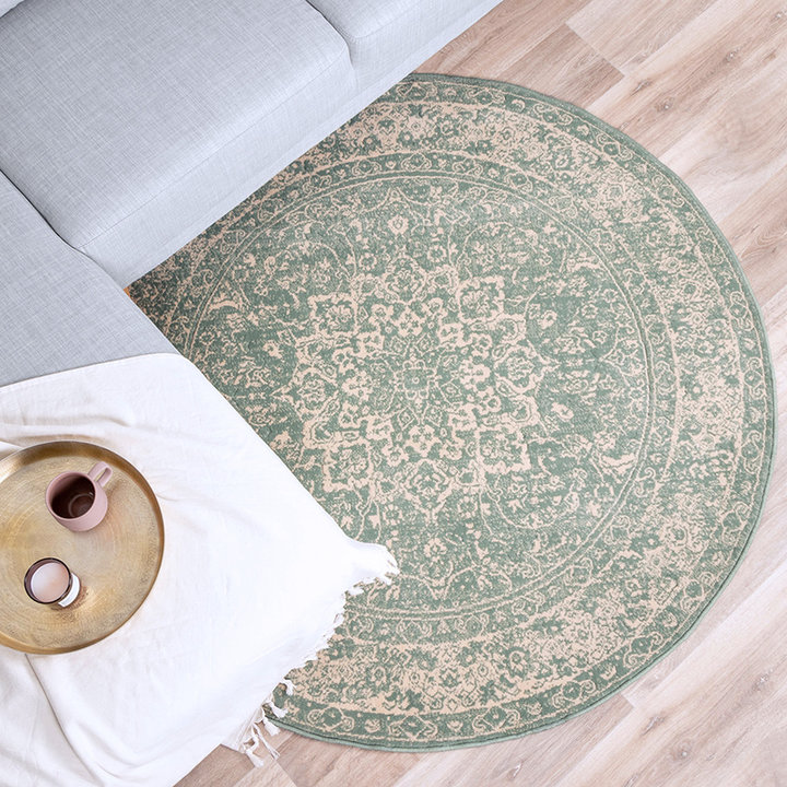Rond vintage vloerkleed - Wonder Oriental Groen - 3