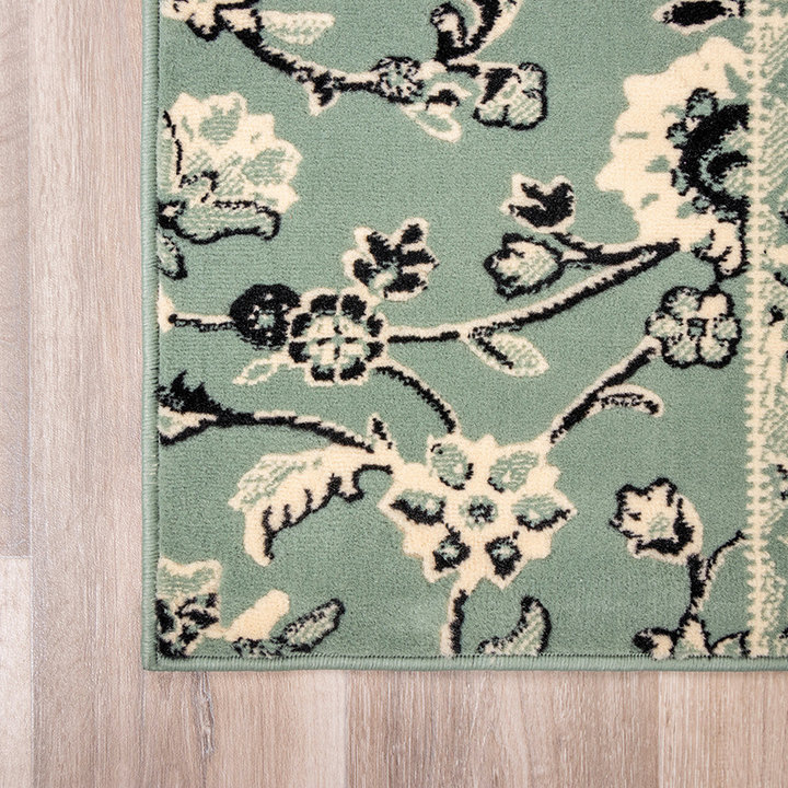 Vintage vloerkleed - Wonder Patchwork Groen/Zwart - 4