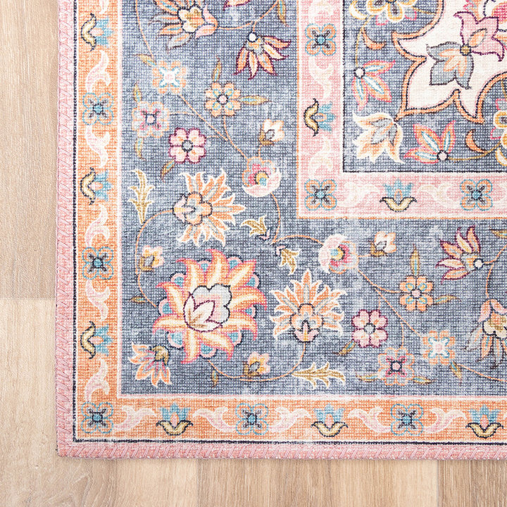 Vintage vloerkleed - Lily Medaillon Roze - 7