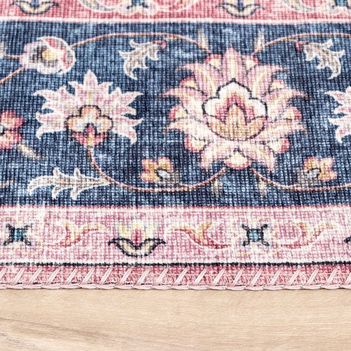 Vintage vloerkleed - Lily Medaillon Rood/Roze - 4