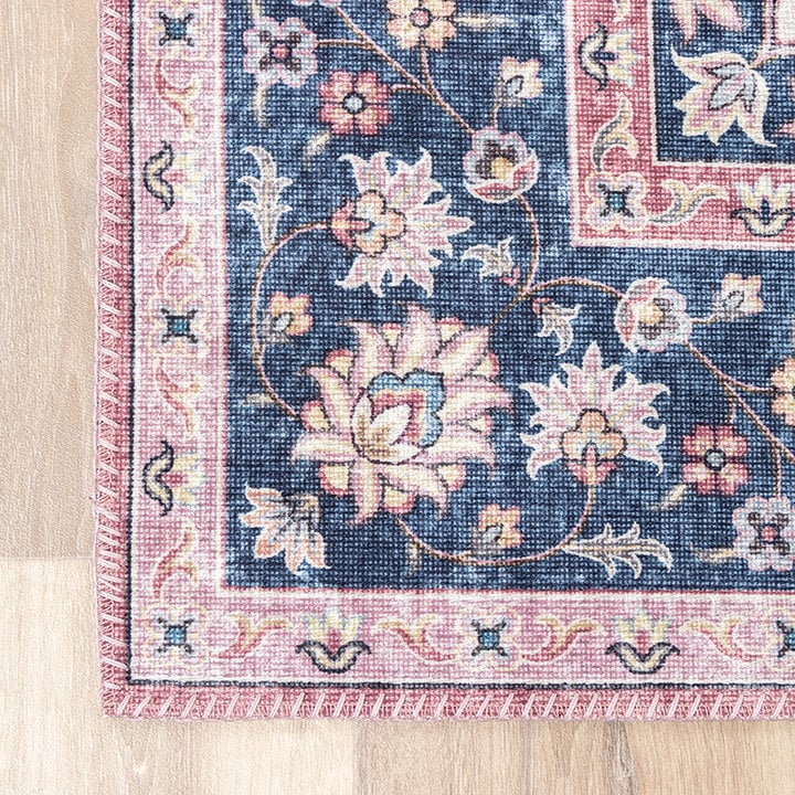 Vintage vloerkleed - Lily Medaillon Rood/Roze - 6