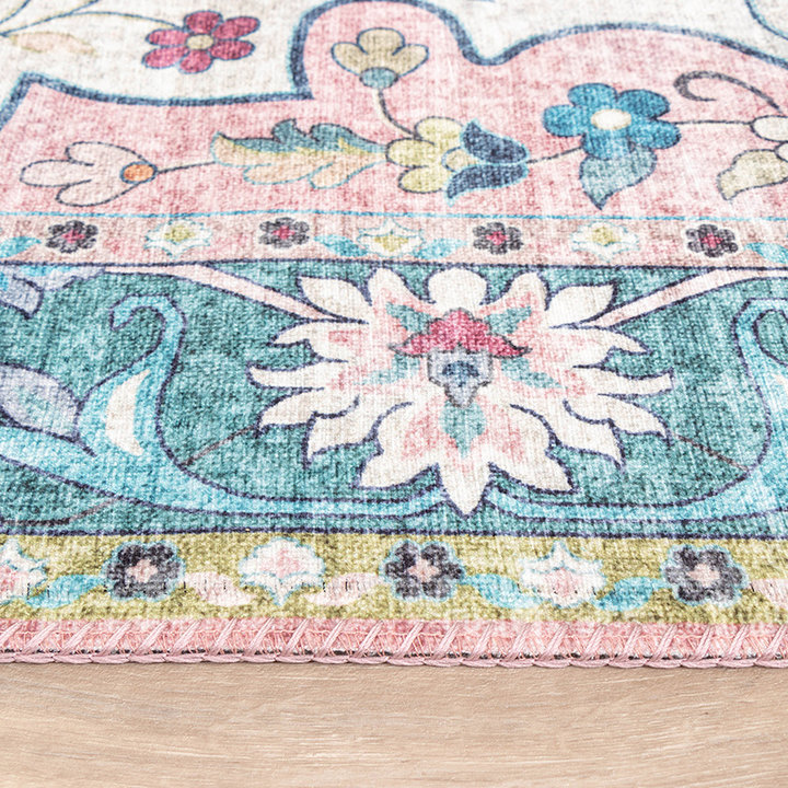 Vintage vloerkleed - Lily Oriental Blauw/Roze - 3