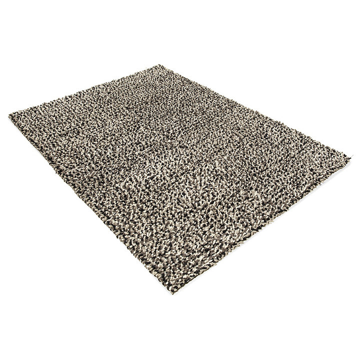 Wollen vloerkleed - Halette Zwart/Wit - 2