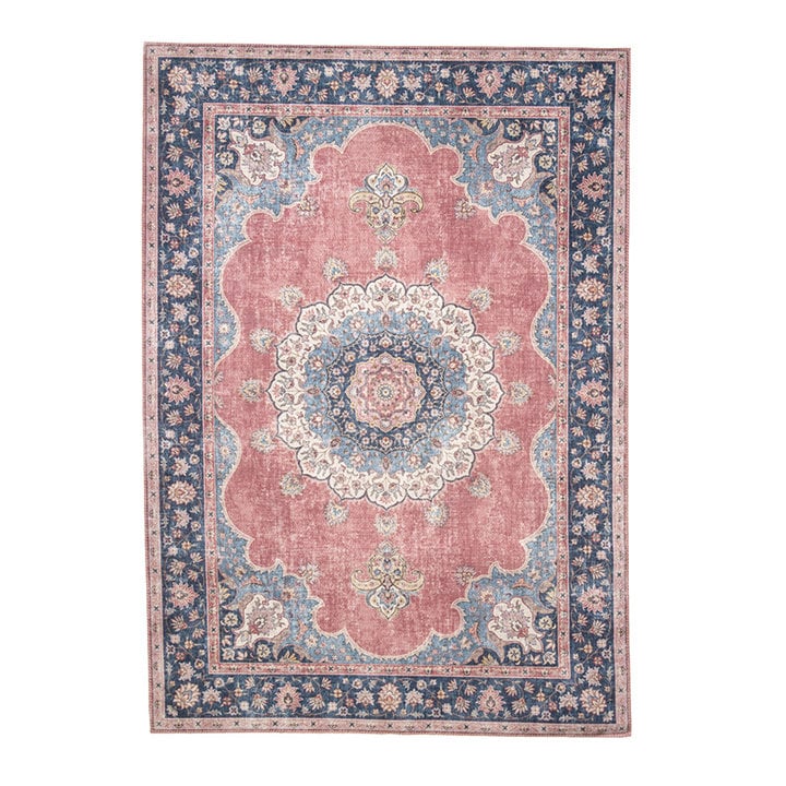 Vintage vloerkleed - Lily Medaillon Rood/Roze - 1
